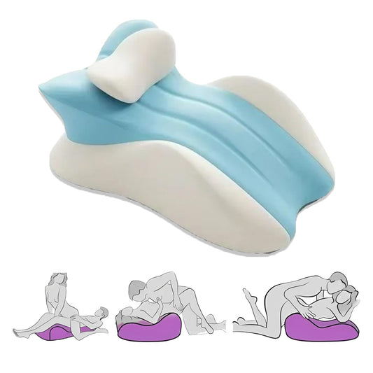 White Blue Couples Intimate Support Wedge Pillow - Vixen | Nova Network