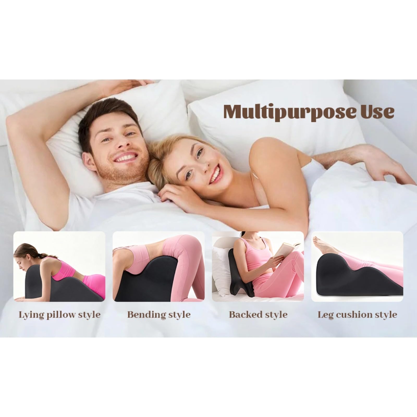 White Pink Couples Intimate Support Wedge Pillow - Vixen | Nova Network