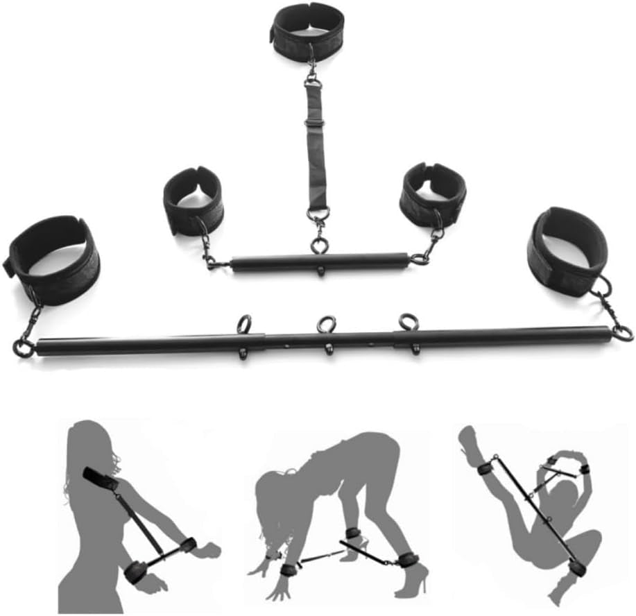 WideOpen Spreader Bar & Collar Kit | Adjustable 22"–36" - Vixen Adult Playroom