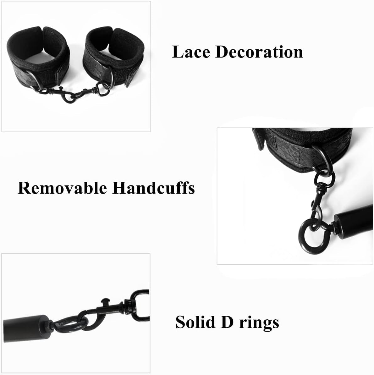 WideOpen Spreader Bar & Collar Kit | Adjustable 22"–36" - Vixen Adult Playroom