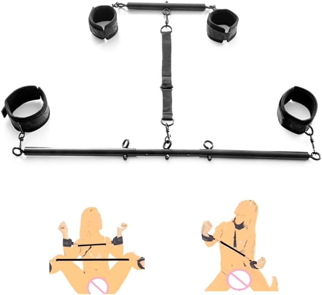 WideOpen Spreader Bar & Collar Kit | Adjustable 22"–36" - Vixen Adult Playroom