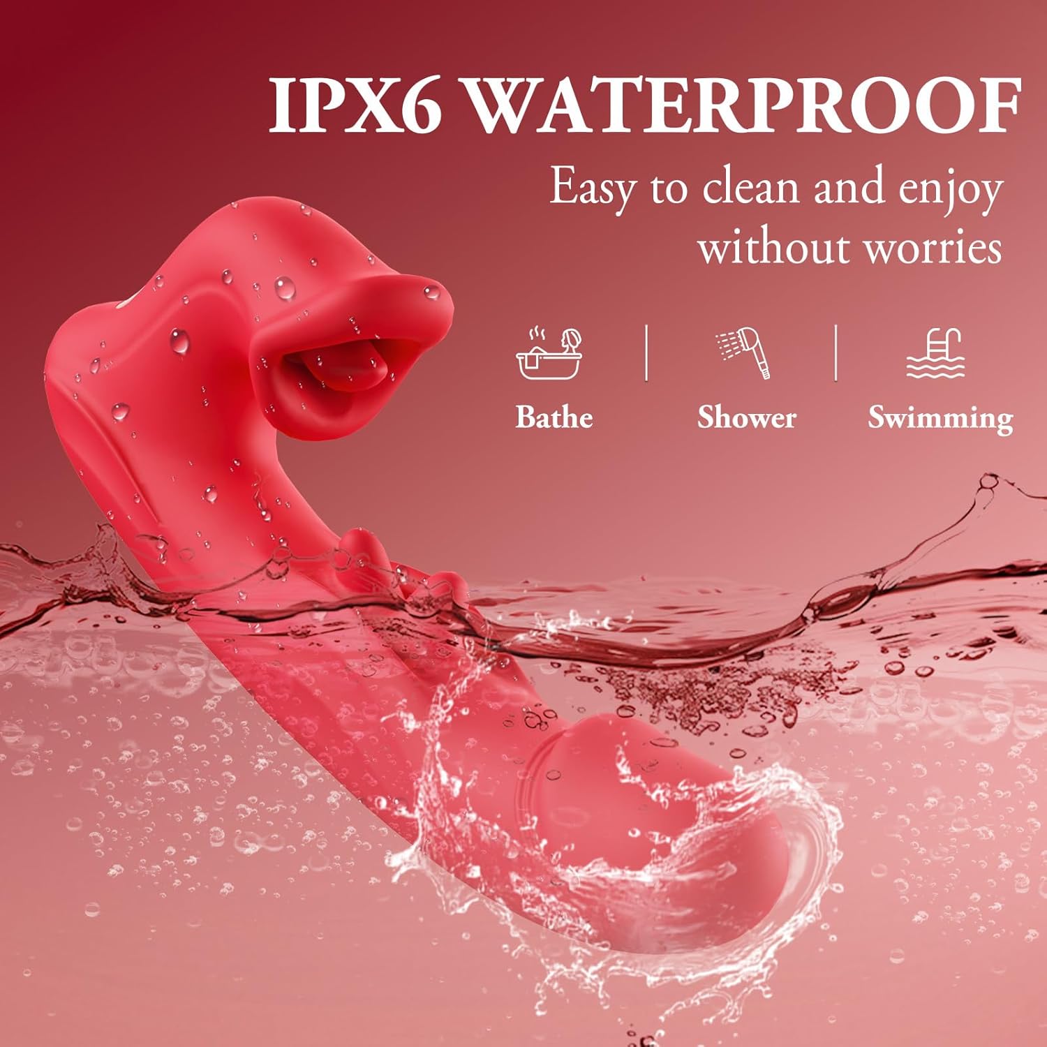 WiggleLuxe Thrusting Tongue Vibrator - Vixen | Nova Network