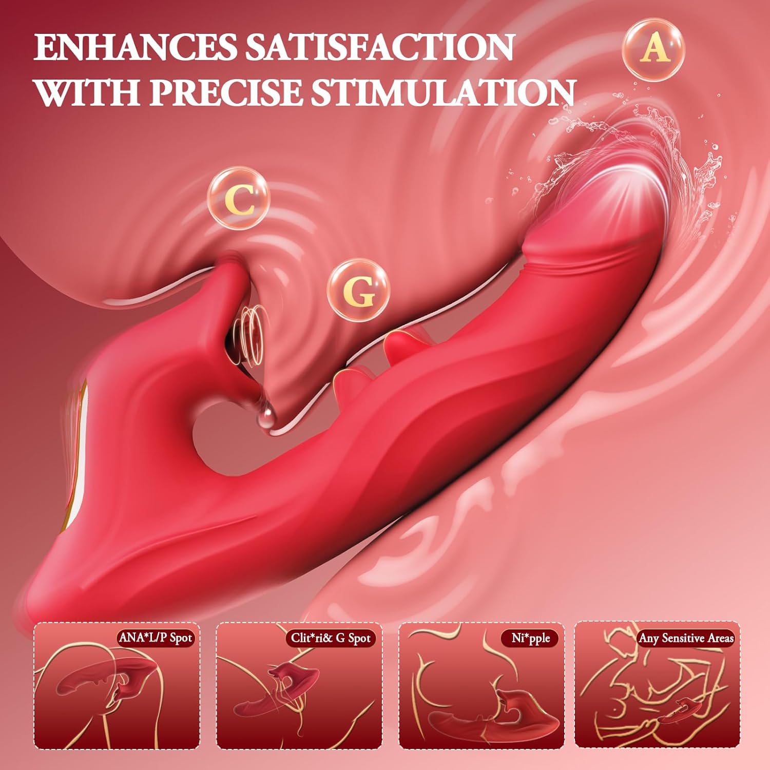 WiggleLuxe Thrusting Tongue Vibrator - Vixen | Nova Network