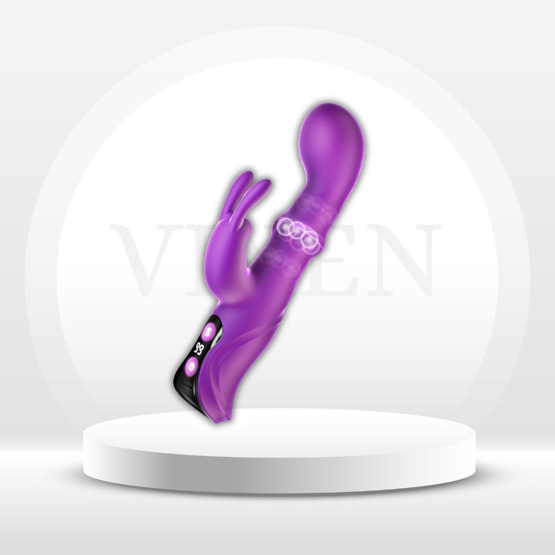 WiggleRush Thrusting Wiggling Rabbit Vibrator - Vixen | Nova Network