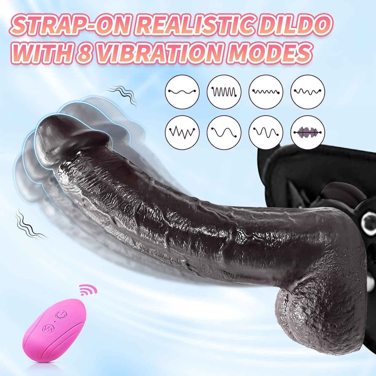 WildHarness Remote Vibrating Strap-On Dildo & Suction Cup - Vixen | Nova Network