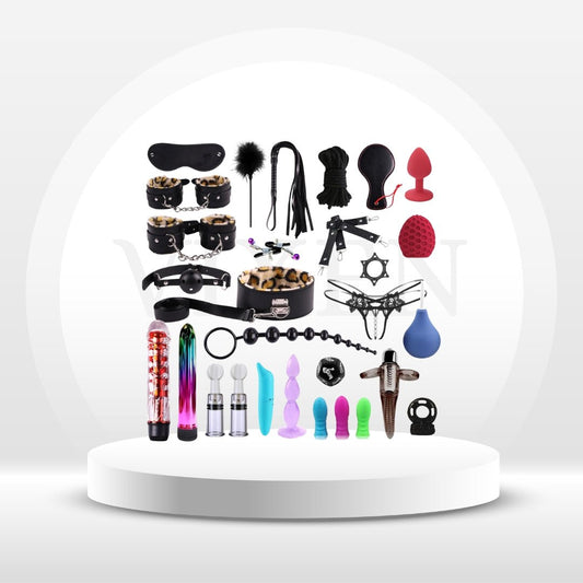 WildLuxe 30 - Piece Leopard BDSM Set - Vixen | Nova Network