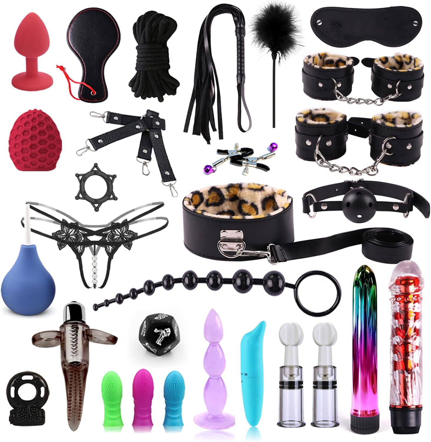 WildLuxe 30 - Piece Leopard BDSM Set - Vixen | Nova Network