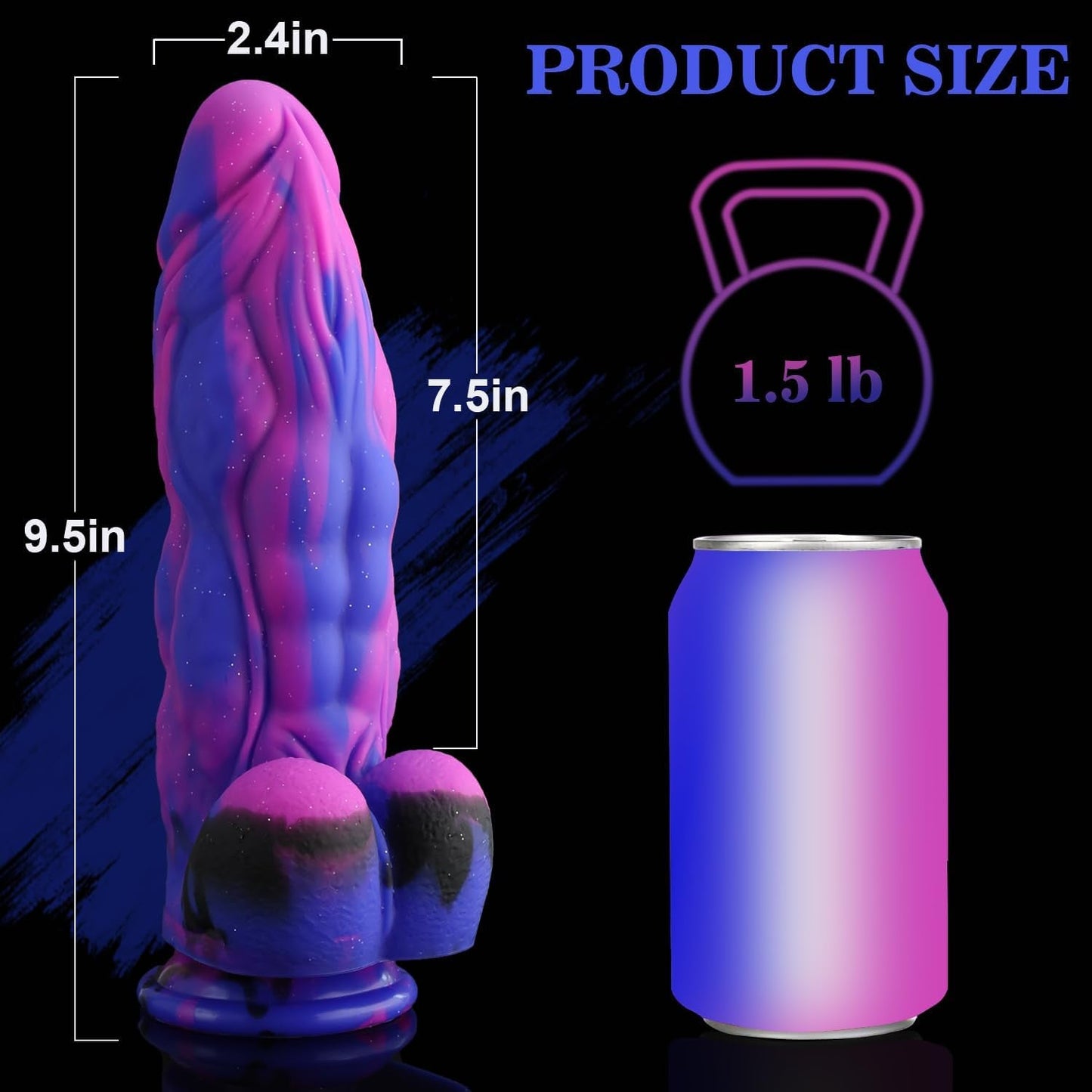 WildMuse 9.5" Thick Fantasy Realistic Dildo Suction - Vixen | Nova Network