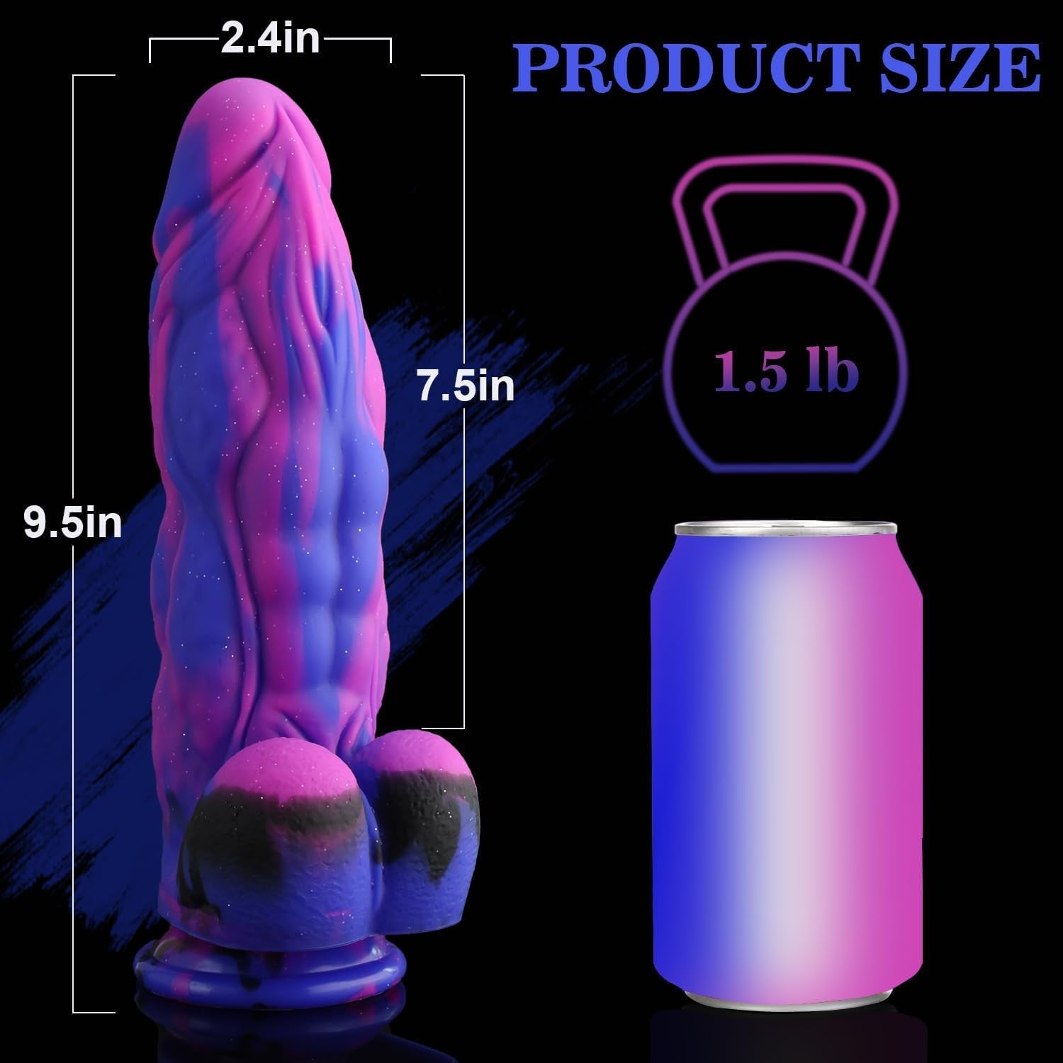 WildMuse 9.5" Thick Fantasy Realistic Dildo Suction - Vixen | Nova Network