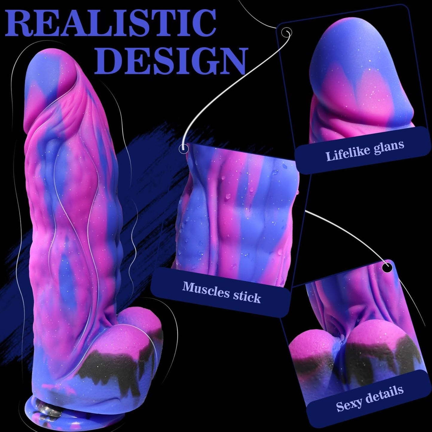 WildMuse 9.5" Thick Fantasy Realistic Dildo Suction - Vixen | Nova Network