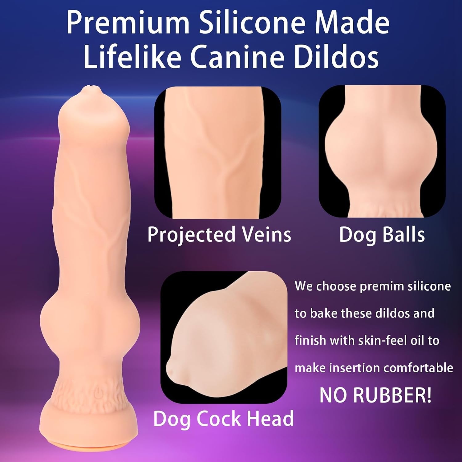 WildPack Triple-Vibrating Canine Strap-On Dildo Set - Vixen | Nova Network