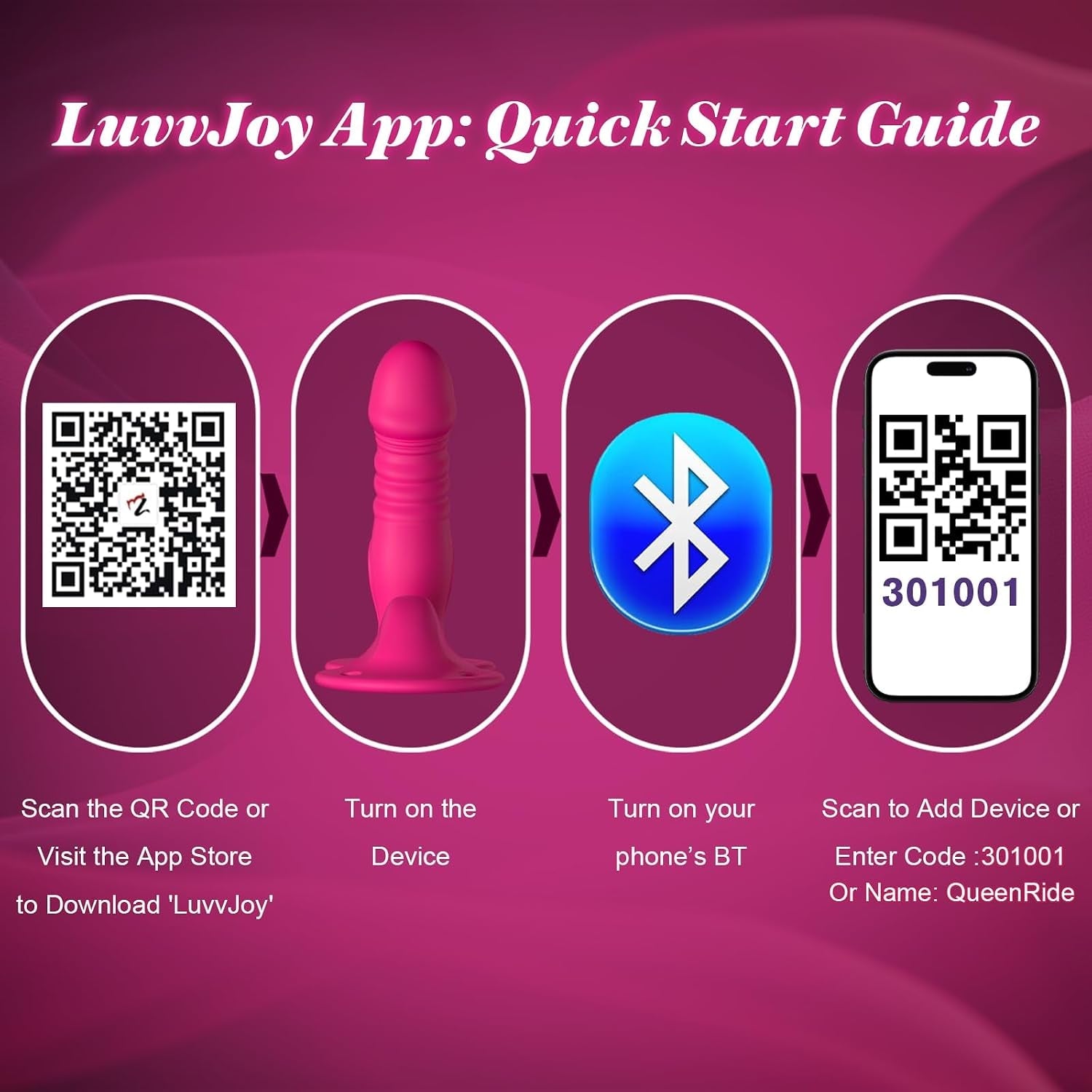WildRide Ride & Grind Thrusting Dildo – App Remote, 9 Thrust & 9 Vibe - Vixen Adult Playroom