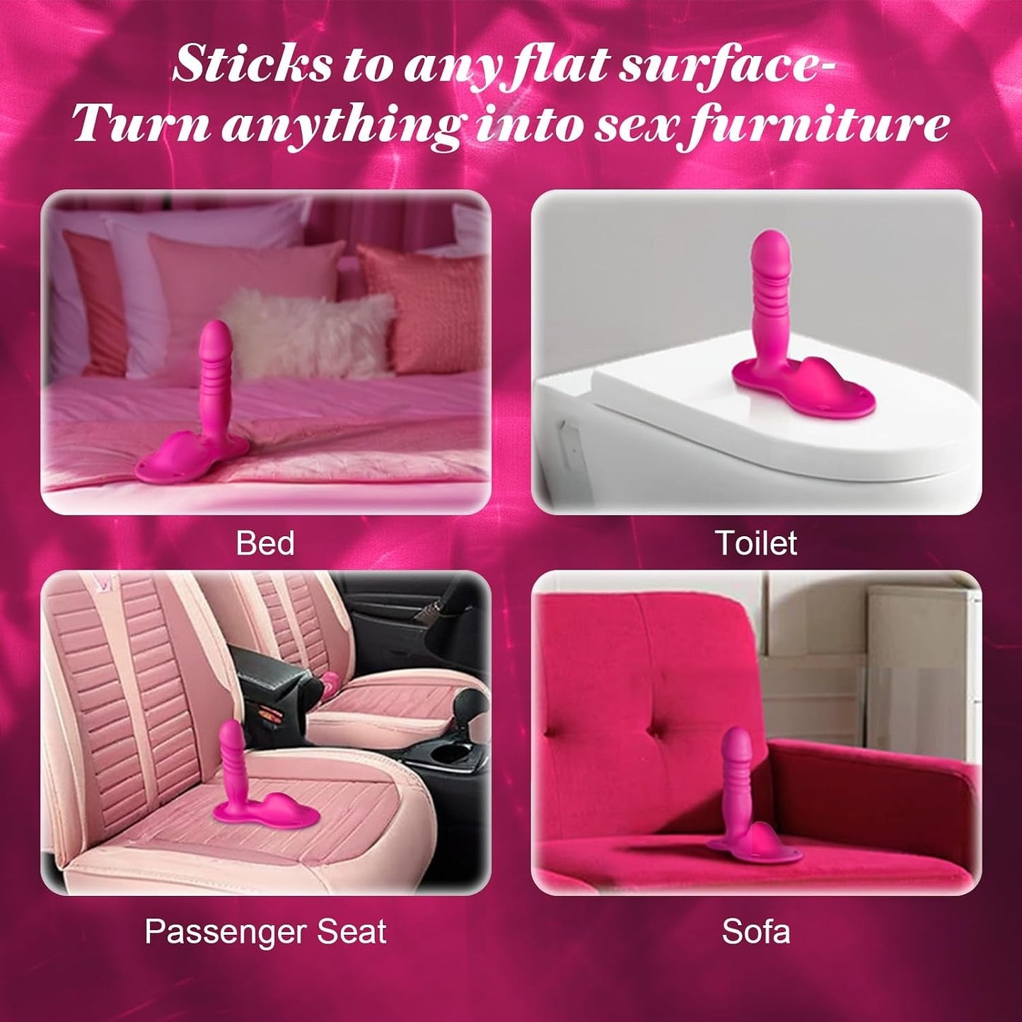 WildRide Ride & Grind Thrusting Dildo – App Remote, 9 Thrust & 9 Vibe - Vixen Adult Playroom