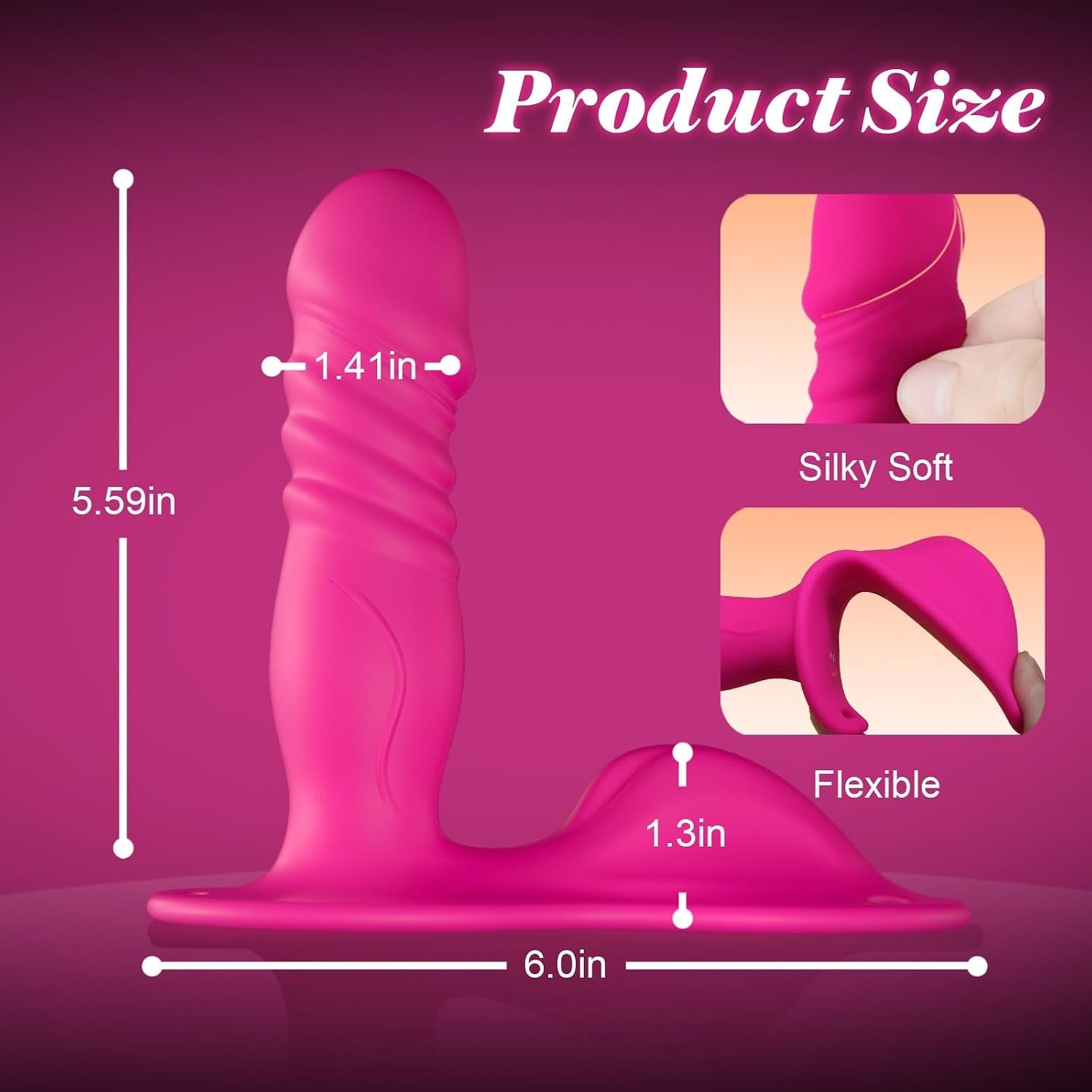 WildRide Ride & Grind Thrusting Dildo – App Remote, 9 Thrust & 9 Vibe - Vixen Adult Playroom