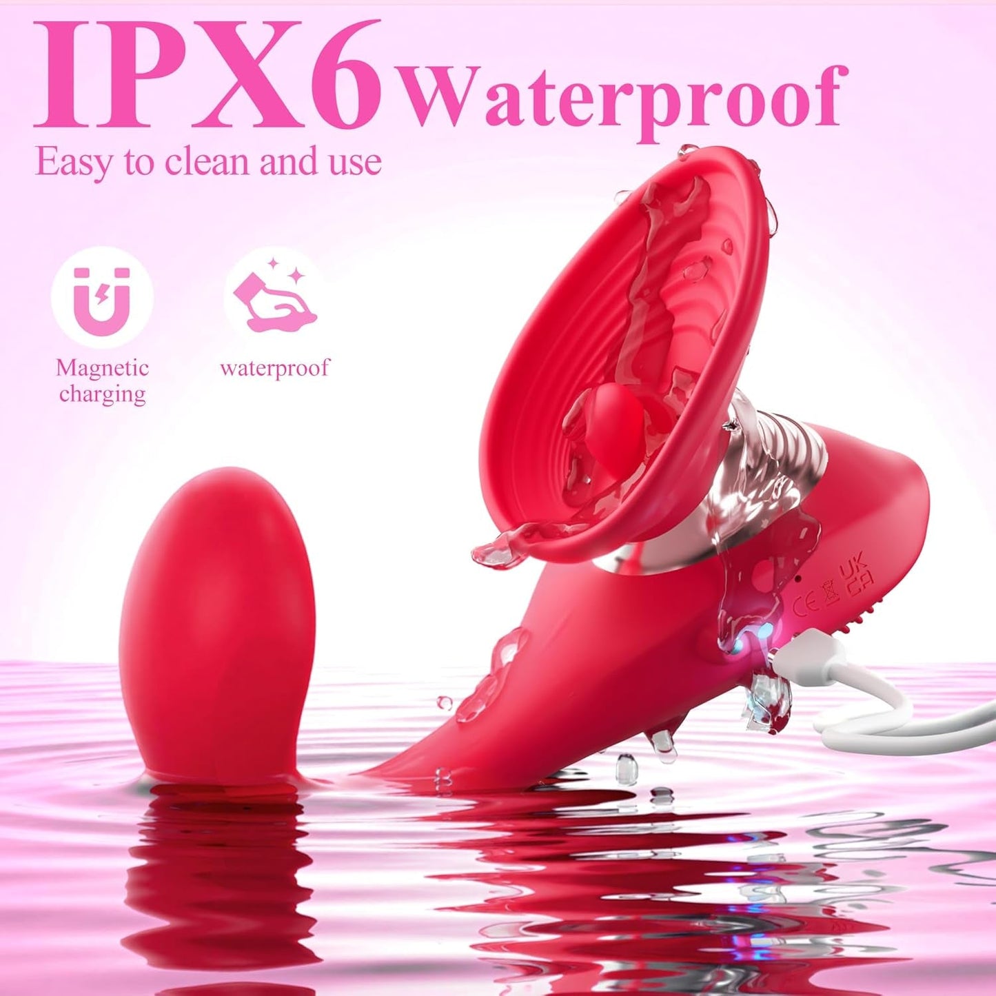 WillowBloom 3-in-1 Bendable Dildo Rose Sucking Vibrator - Vixen | Nova Network