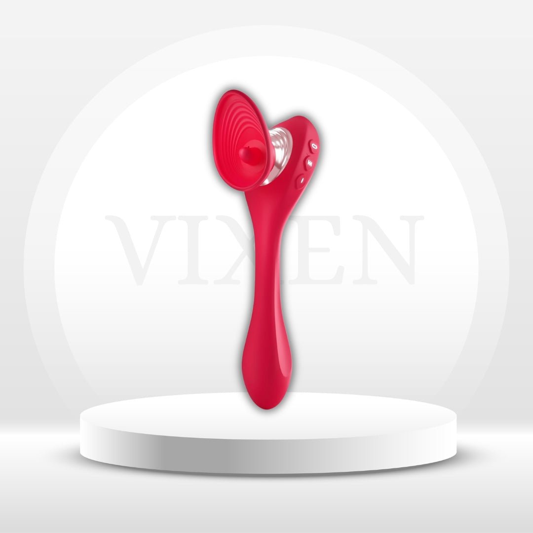 WillowBloom 3-in-1 Bendable Dildo Rose Sucking Vibrator - Vixen | Nova Network