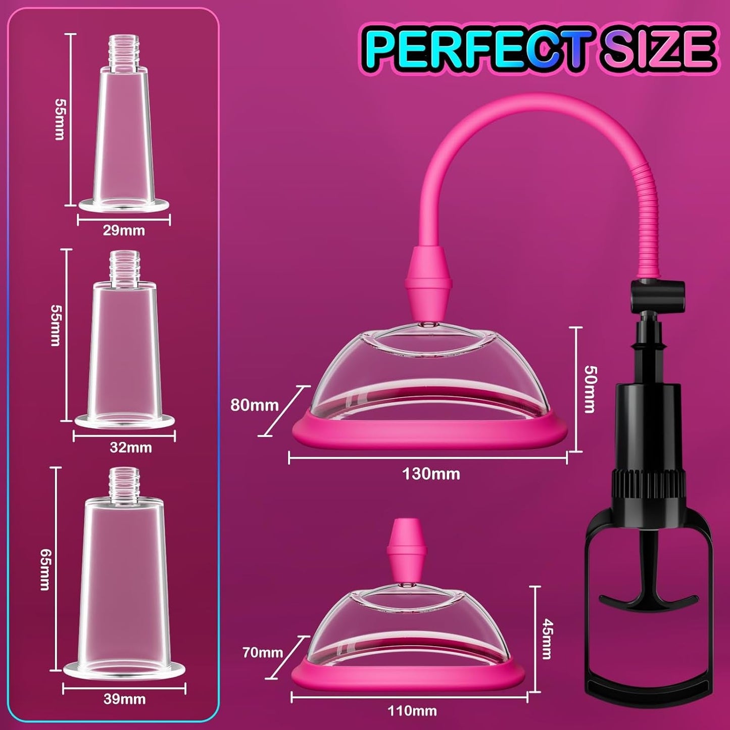 Womens Sex Toys Pussy Pump - Vacuum Clitoral Vagina Sex Pump Clit Nipple Sucker BDSM Sex Toy Kit, Female Adult Sex Toys & Games Sexual Pleasure Tools for Women Couples, 5 Strong Suction Cups Included - Vixen | Nova Network